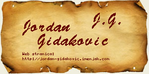 Jordan Gidaković vizit kartica